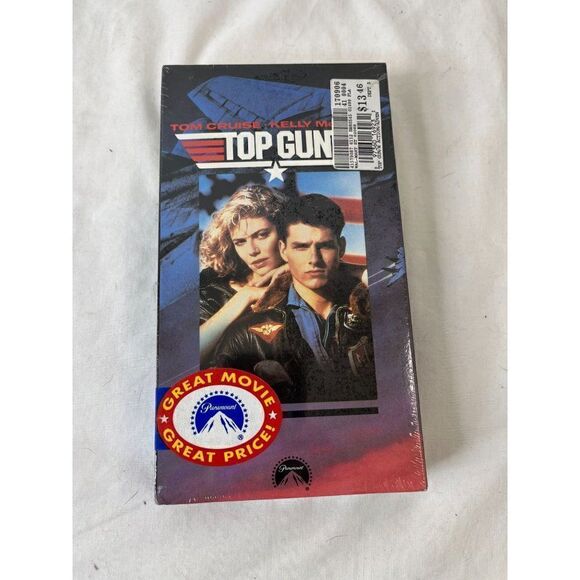 1986 Top Gun (VHS, 1990) Tape Sealed New Tom Cruise Movie Paramount Pictures - Picture 1 of 6